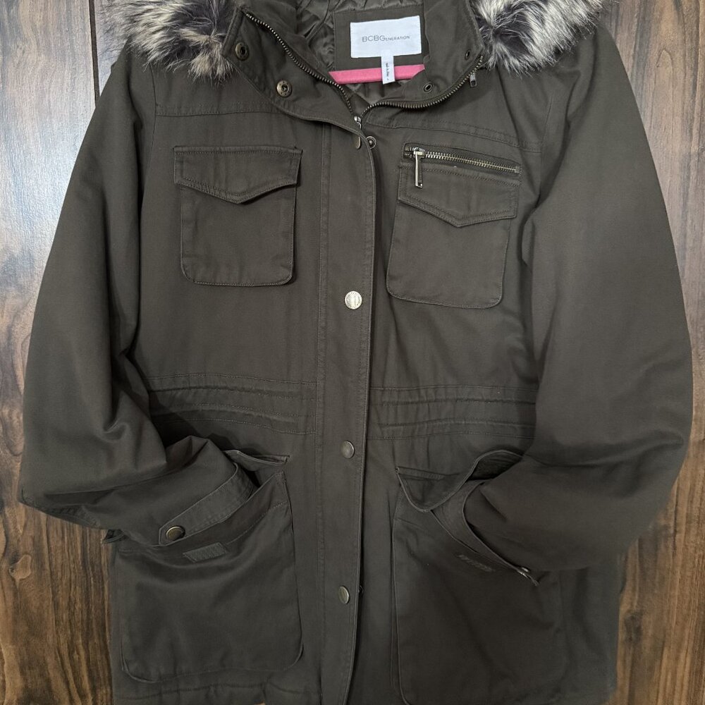 Bcbgeneration Olive Utility/Cargo Jacket/Coat, L - image 1